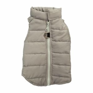 Chaleco Para Perro Acolchado Color Gris DOGGO Talla Pequeña