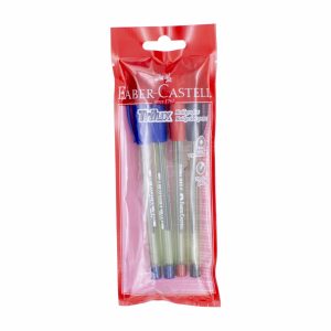 Bolígrafo Punta Gruesa Trilux Azul Rojo Y Negro FABER-CASTELL X 4 Uds