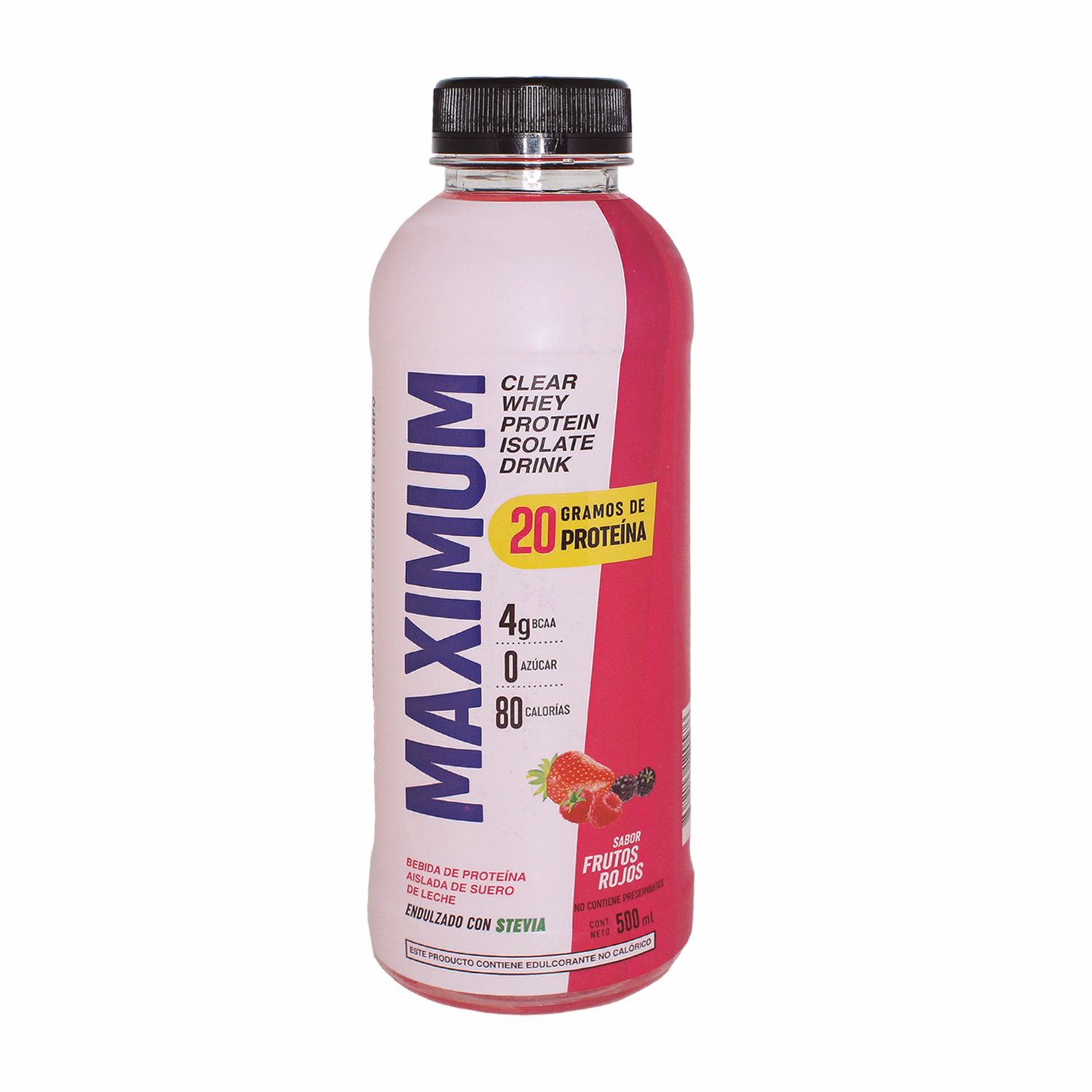 Bebida De Proteína Aislada De Suero de Leche Sabor A Frutos Rojos MAXIMUM 500 Ml - Image 2