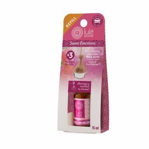 Difusor Ambiental Para Auto Recarga Fragancia Sweet Emotions LULË AROMË 15 Ml