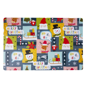 Individual Navideño Plastico Cuadros Navidad KIKEMAR 47 X 32 Cm