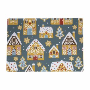 Individual Navideño Plastico Cajas De Jengibre KIKEMAR 47 X 32 Cm