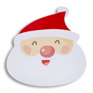 Individual Navideño Plastico Cara Santa KIKEMAR 36 Cm