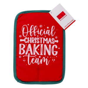Coge Ollas Navideño Diseño Baking Team Rojo KIKEMAR 1 Pieza