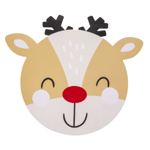 Individual Navideño Diseño Cara De Reno KIKEMAR 35 X 35 Cm