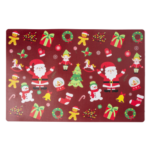 Individual Navideño Diseño Papá Noel Y Árbol KIKEMAR 47 X 33 Cm