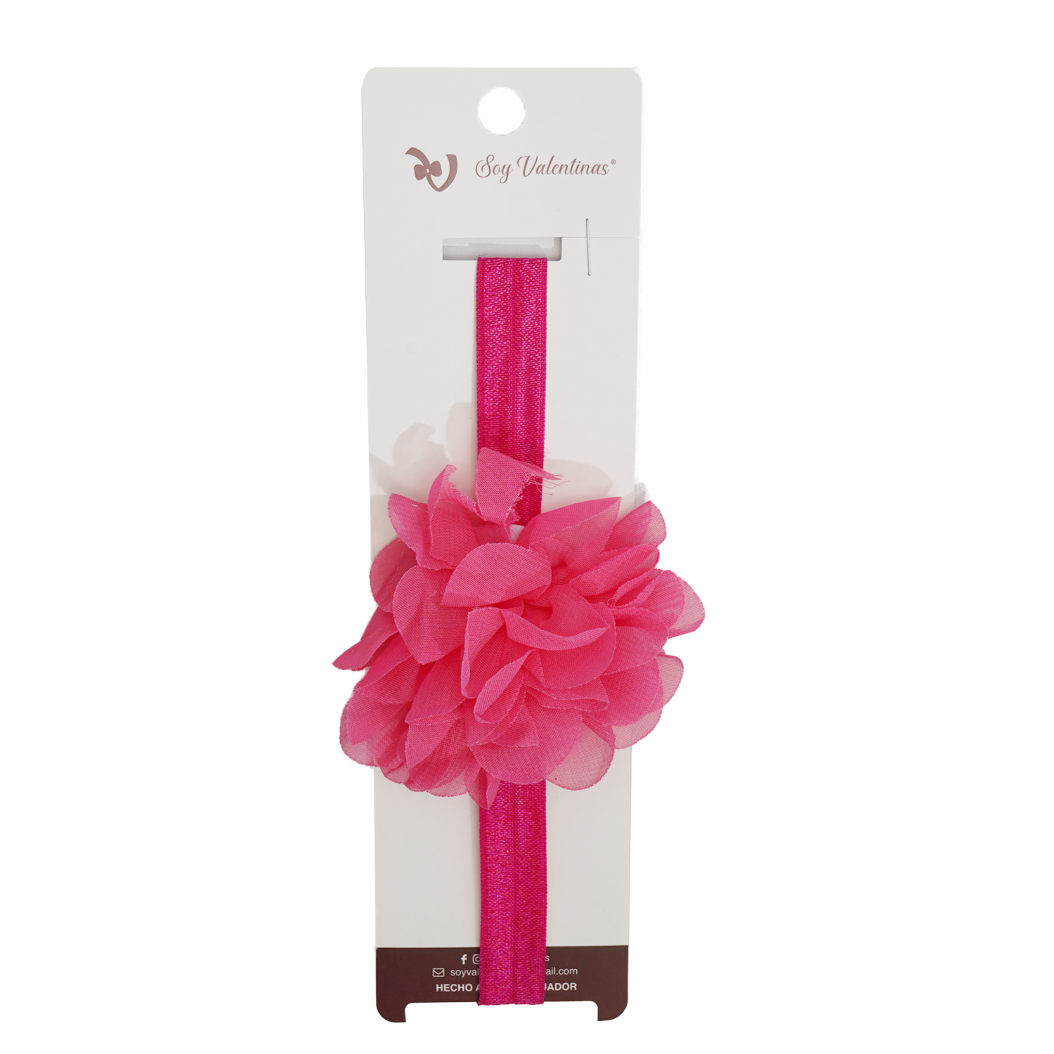 Cintillo De Flor Elegante Longitud Perfecta y Sujeción Ideal SOY VALENTINAS Unidad