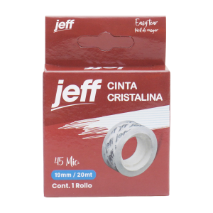 Cinta Adhesiva 45 Micras JEFF 20 Metros