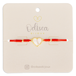 Pulsera Corazón Nácar Roja ODISEA BIJOUX Unidad