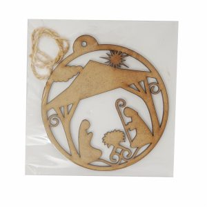 Set Bombillos Navideños De Madera ARTES Y MADERA 2 Piezas