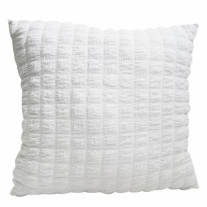 Cojín Beige Cuadros POMAROSA 40X40 Cm