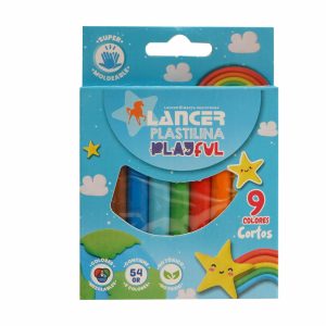 Plastilina Corta 9 Colores LANCER 54  G