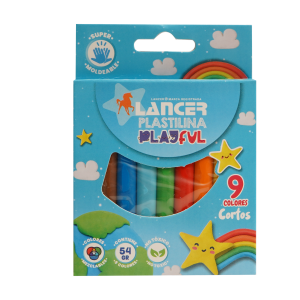 Plastilina Corta 9 Colores LANCER 54  G
