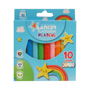 Plastilina Jumbo 10 Colores LANCER 180  G
