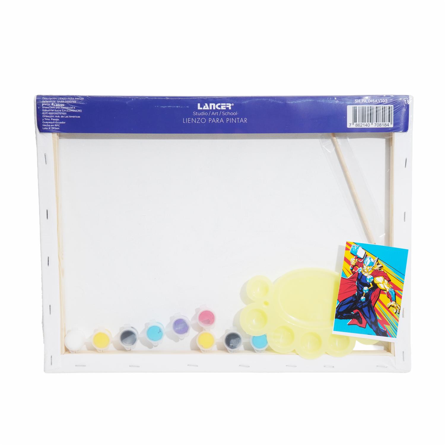 Set Lienzo Pintura Con Pincel Y Paleta Avengers DISNEY 40X30 Cm - Image 2
