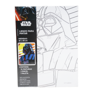 Set Lienzo Pintura Con Pincel Y Paleta Star Wars DISNEY 40X30 Cm