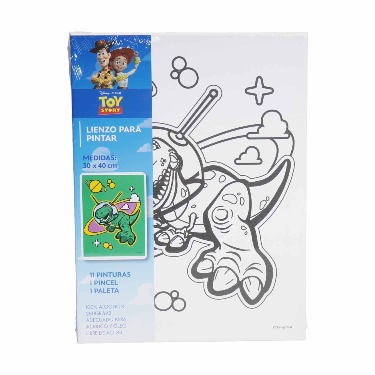 Set Lienzo Pintura Con Pincel Y Paleta Toy Story DISNEY 40X30 Cm