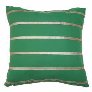 Cojín Navideño Franjas Verde CASAMIGA 40 Cm