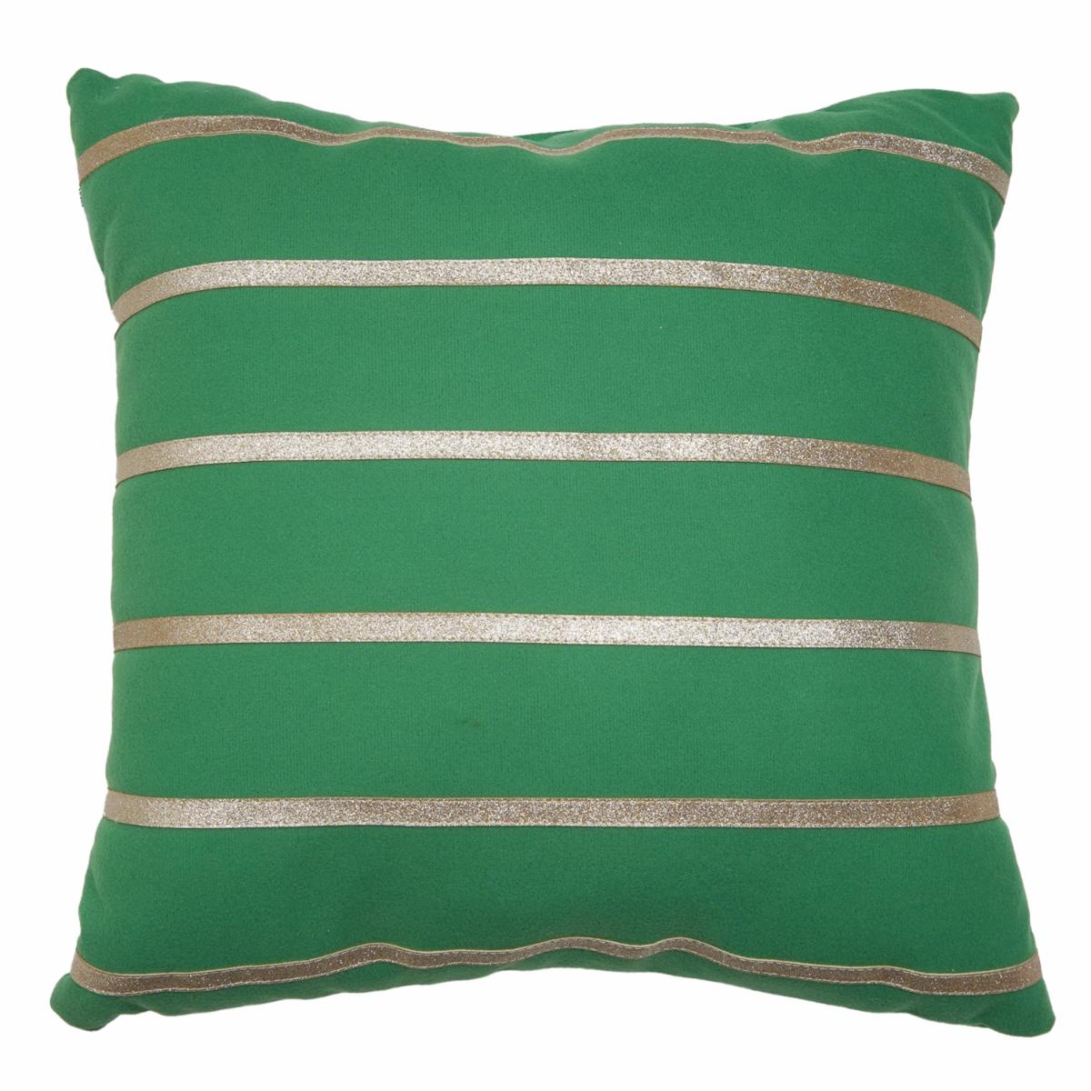 Cojín Navideño Franjas Verde CASAMIGA 40 Cm