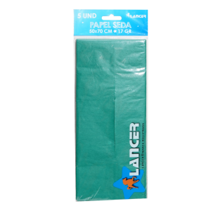 Set Papel Seda Verde Oscuro 17 G LANCER 70X50 Cm
