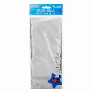 Papel Seda Plateado LANCER 70X50 Cm