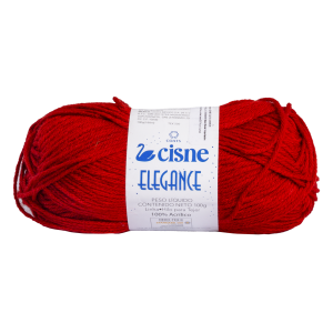 Lana Elegance Rojo Satín CISNE 100 G
