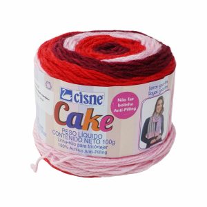 Lana Cake Rojo Vino Tinto Rosa CISNE 100 G