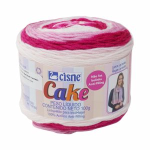 Lana Cake Beige Rosa Fucsia CISNE 100 G
