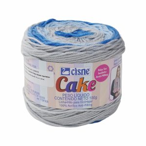 Lana Cake Azul Gris Celeste CISNE 100 G