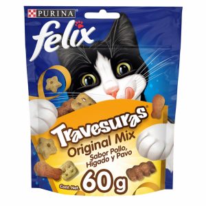 Snack Para Gatos Travesuras Original Mix FELIX 60 G