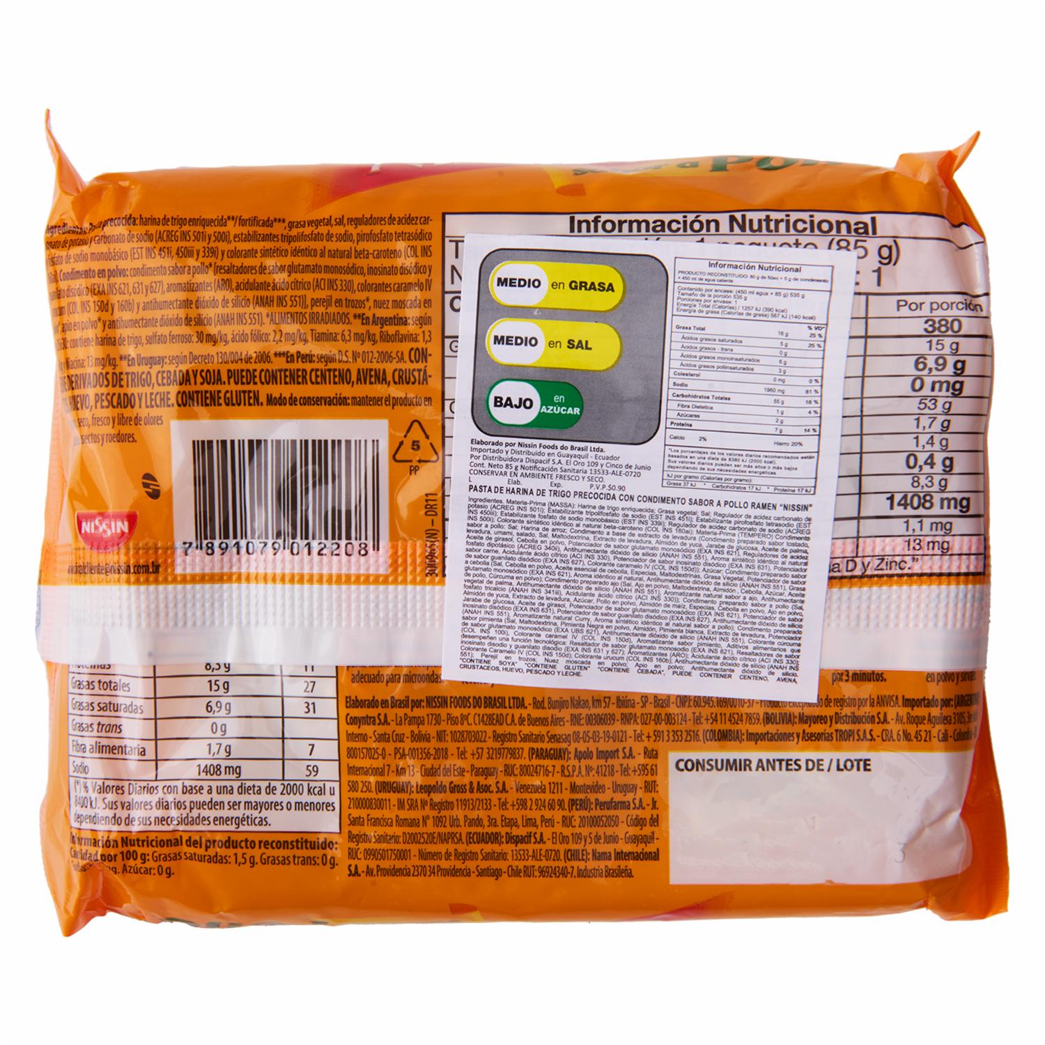 Rammen Sabor A Pollo NISSIN 85 G - Image 3
