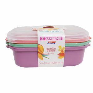 Set Reposteros Rectangulares Herméticos Vac Freezeer SANREMO 1,1 Litros X 3