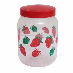 Frasco De Plástico Diseño De Fresas BANDEIRANTE 1 L
