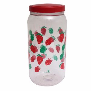 Frasco De Plástico Diseño De Fresas BANDEIRANTE 2,7 L