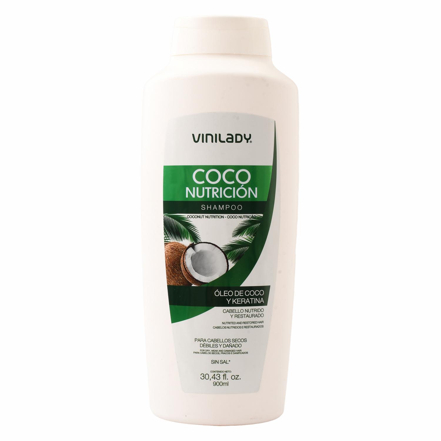 Shampoo De Cabello Coco Nutrición VINILADY 900 Ml