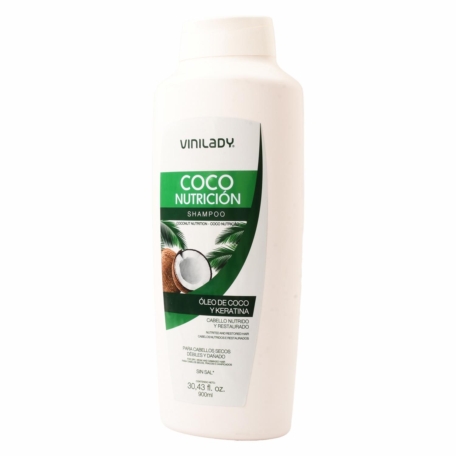 Shampoo De Cabello Coco Nutrición VINILADY 900 Ml - Image 3