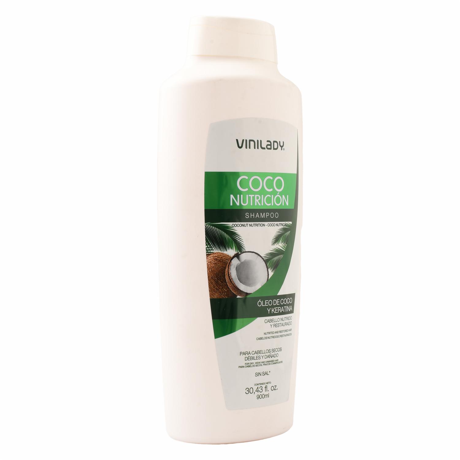 Shampoo De Cabello Coco Nutrición VINILADY 900 Ml - Image 4