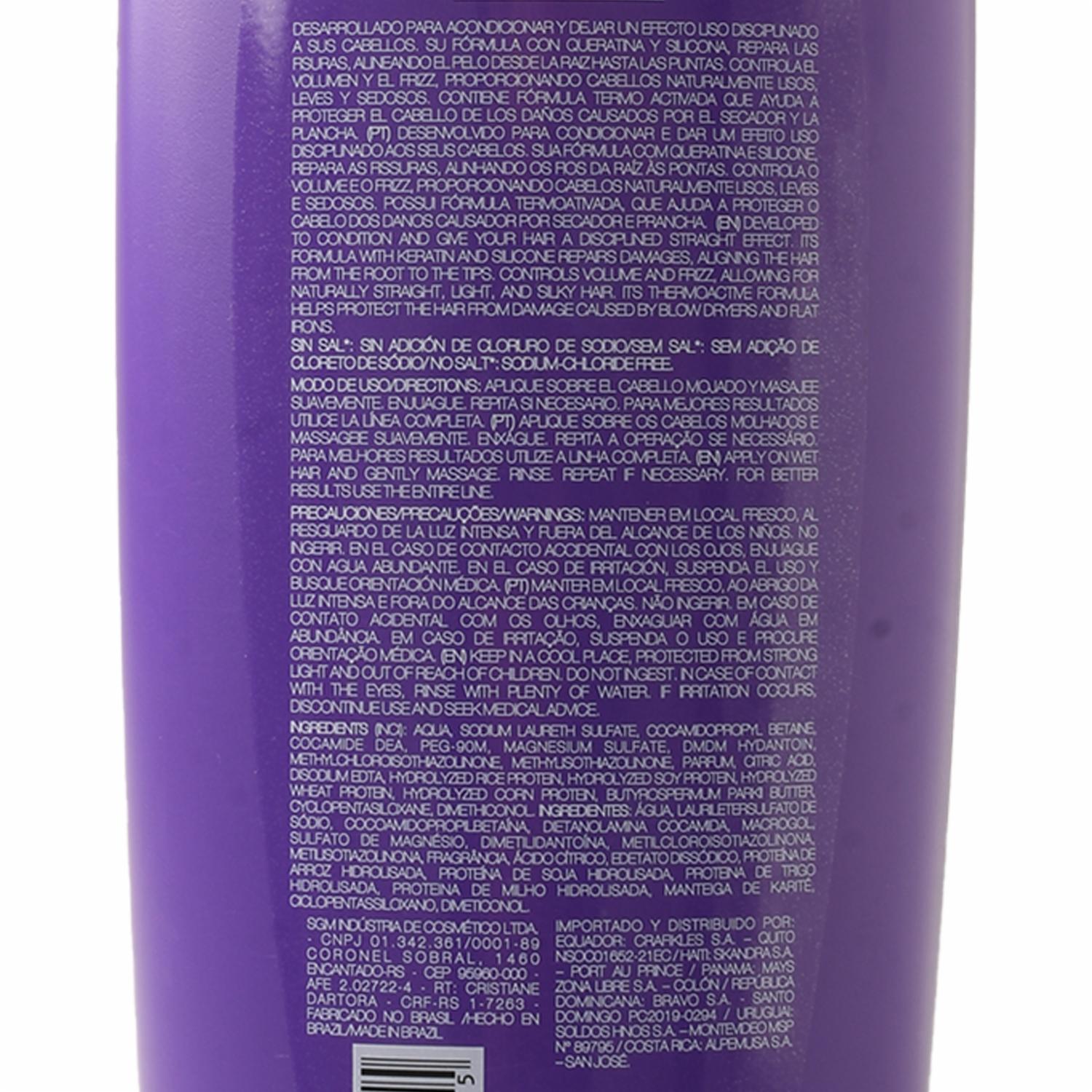 Shampoo De Cabello Liso Intenso VINILADY 900 Ml - Image 2