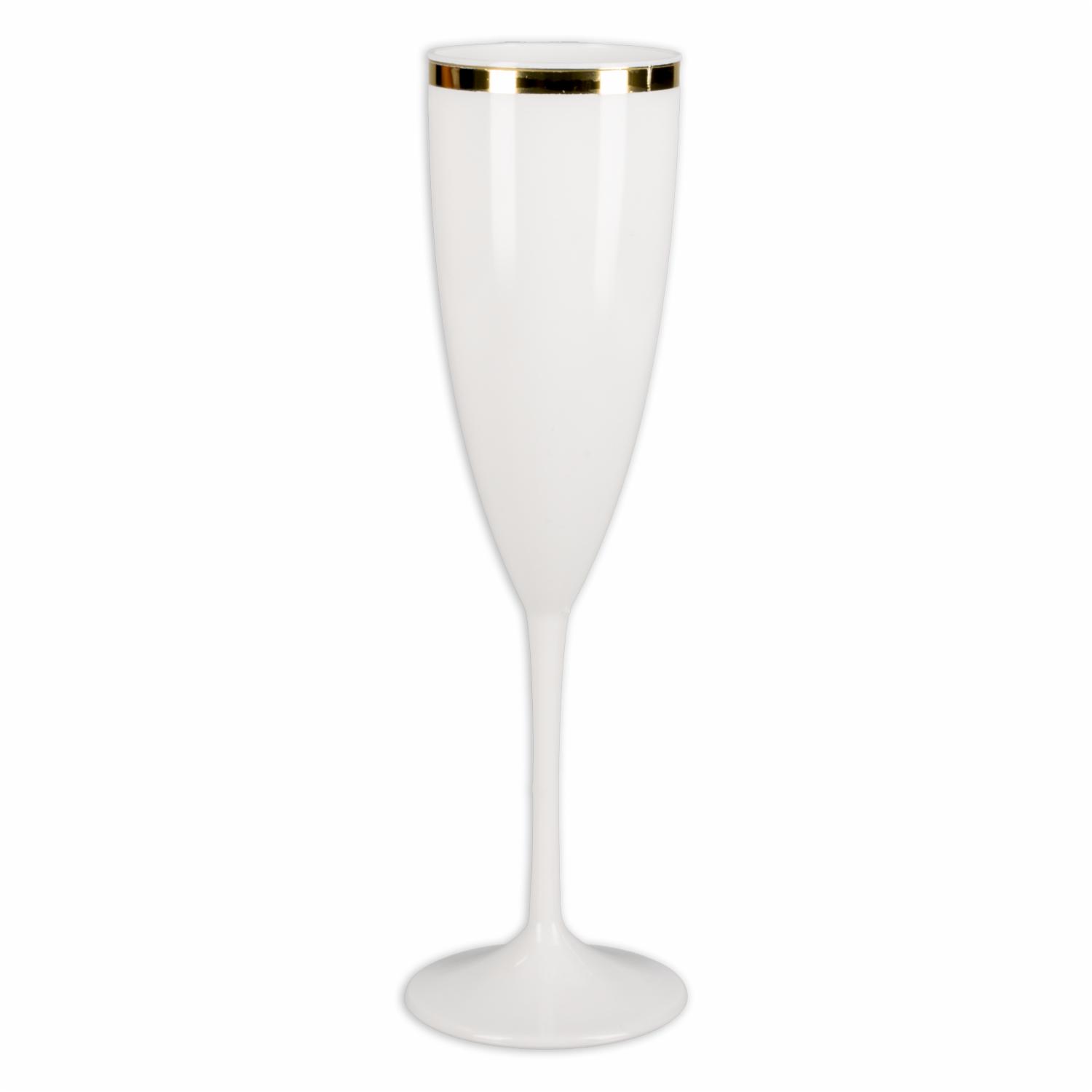 Copa Para Champagne Plástica Prime Golden Blanco NEOPLAS 170 Ml