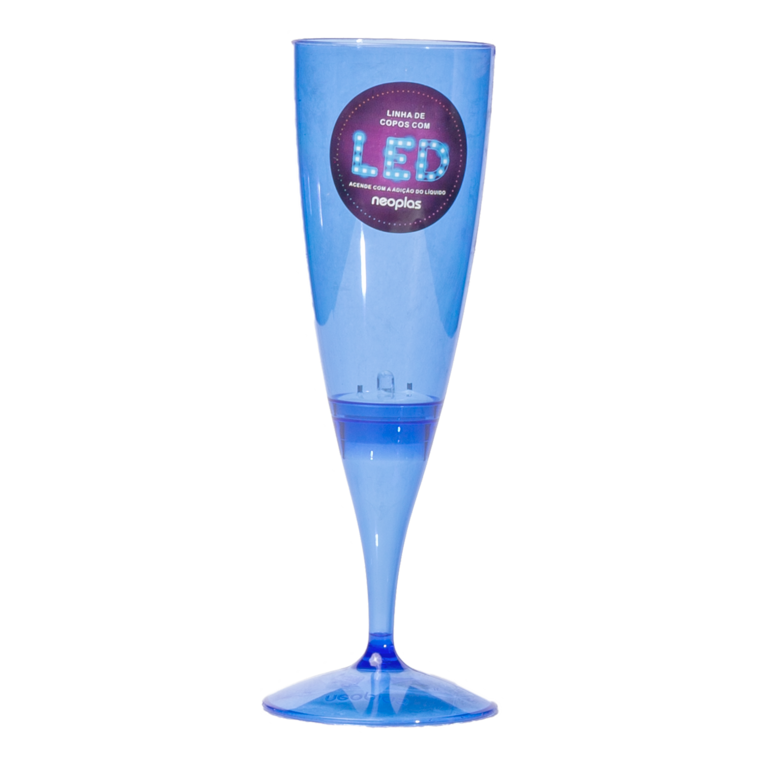 Copa De Champagne Led Azul NEOPLAS 160 Ml