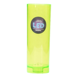 Vaso Plástico Long Drink Led Verde NEOPLAS 320 Ml