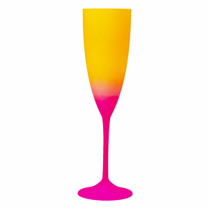 Copa Para Champagne Prime Degrade Rosado Con Naranja NEOPLAS 170 Ml