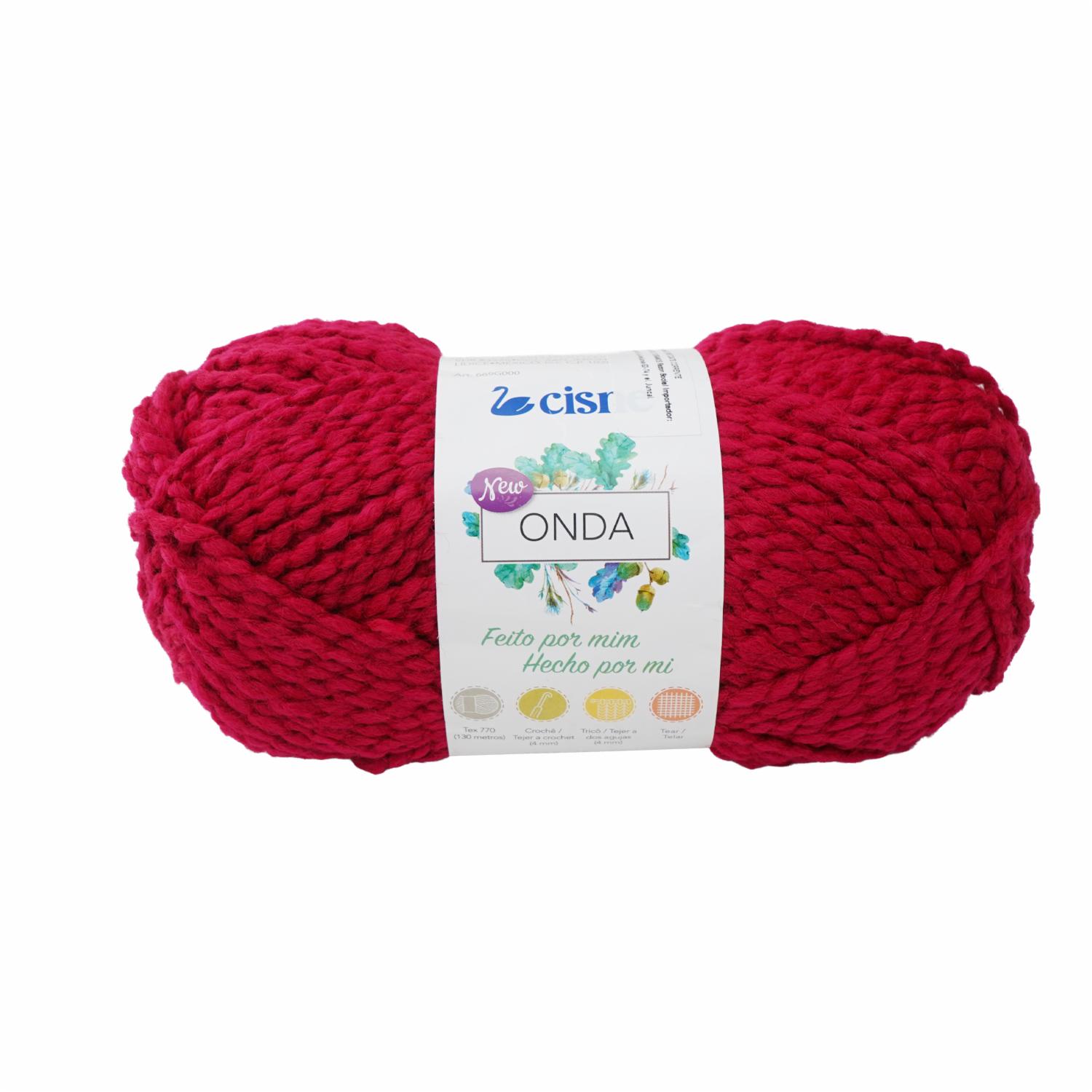 Lana New Onda Rojo Tinto CISNE 100 G