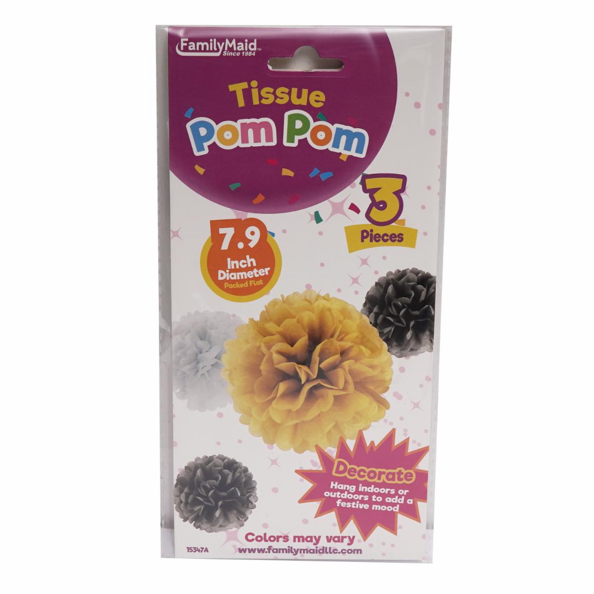 Pompones Color Oro Plata FAMILYMAID 7.9"