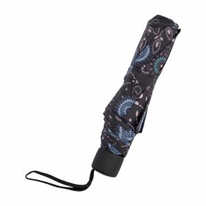 Paraguas Negro Con Rosado FREE HOME 98 CM