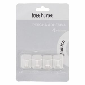 Set Ganchos Adhesivos Blancos FREE HOME 4 Piezas