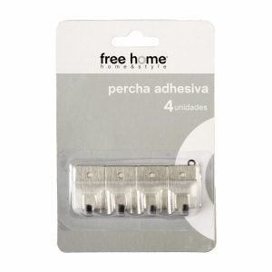 Set Ganchos Adhesivos Metal FREE HOME x 4 Piezas
