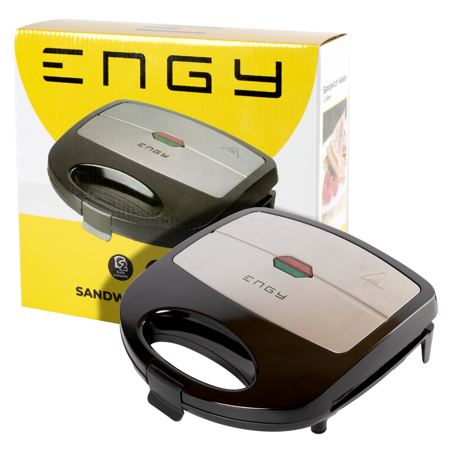 Sanduchera De 2 Rebanadas Modelo Zs-827 ENGY 750 Watts