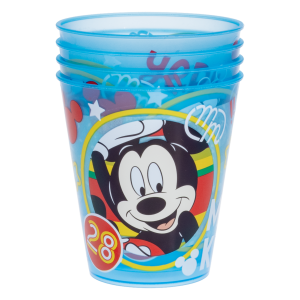 Set De Vasos Infantiles Aptos Para Microondas Diseño Party Mickey STOR X 4 Piezas