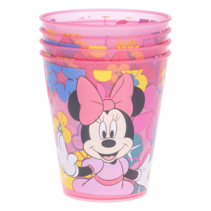 Set De Vasos Infantiles Aptos Para Microondas Diseño Party Minnie STOR X 4 Piezas